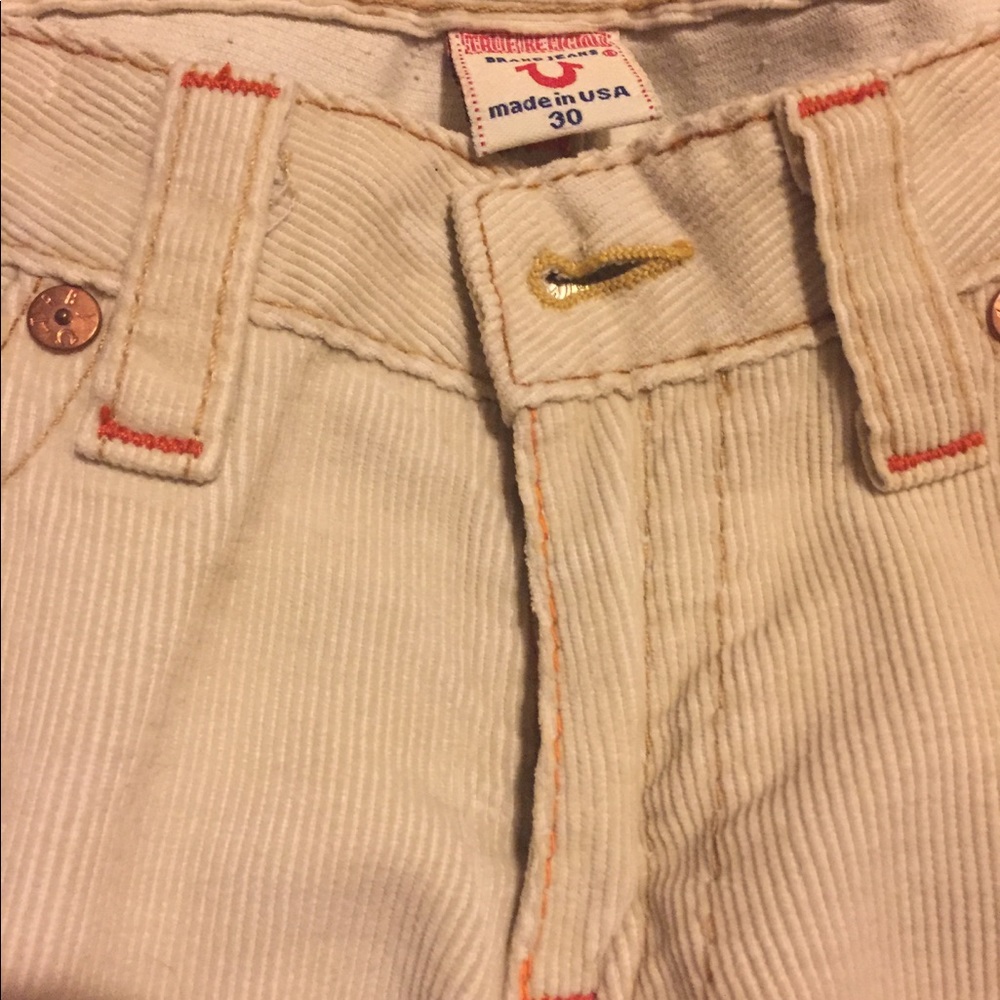 Beautiful True Religion Corduroy Jeans size 30